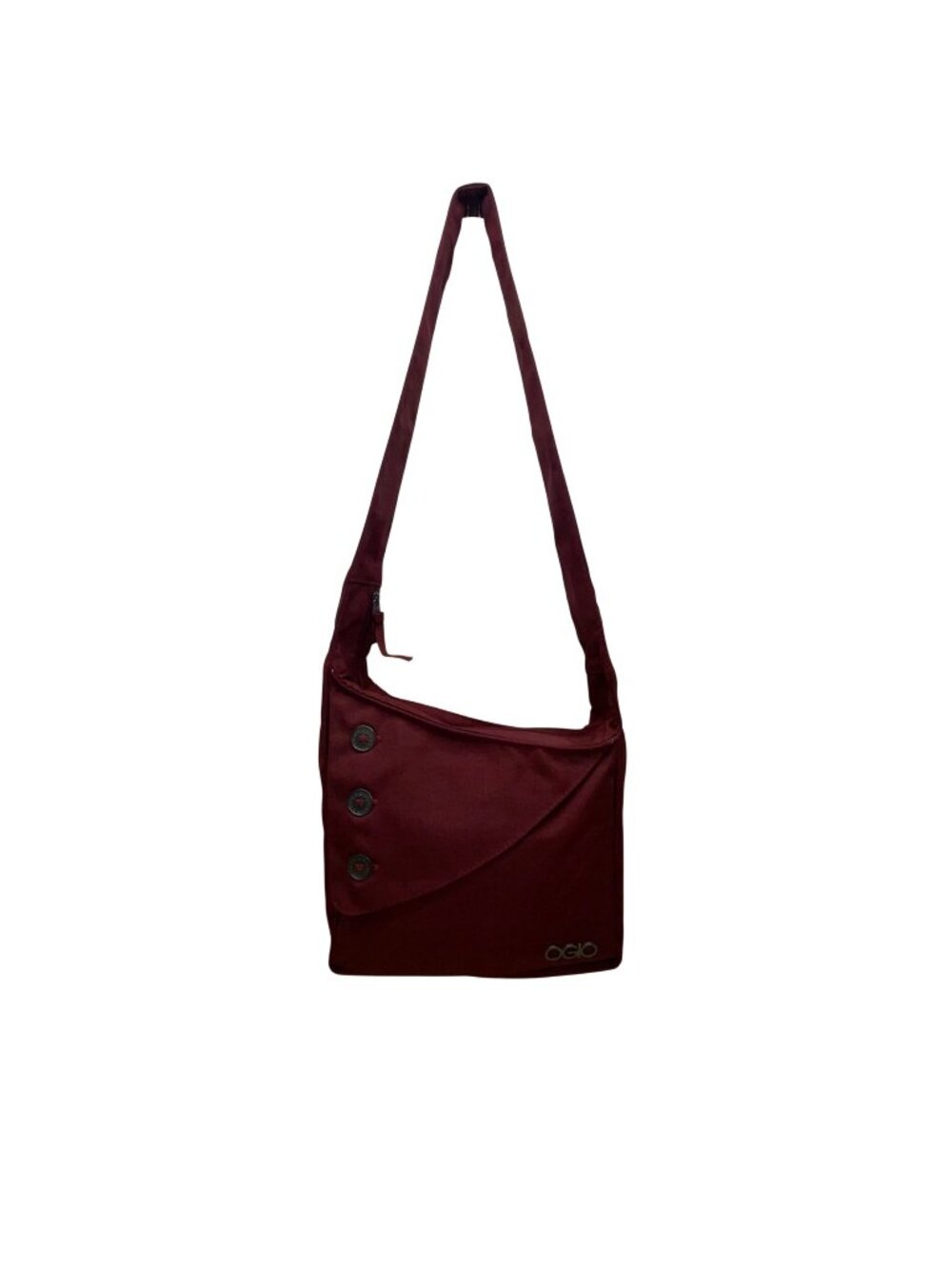 Ogio Women’s Burgundy Modern Button Accent Multiple Compartments Crossbody Bag